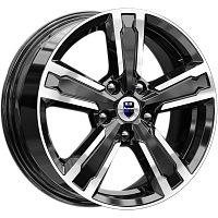 Литые диски Оклахома (КС998) 6.500xR16 5x110 DIA65.1 ET37 алмаз черный для Opel Astra
