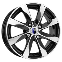 Литые диски Джемини (КС617) 6.000xR15 4x114.3 DIA67.1 ET40 алмаз черный для Chery Fora