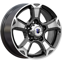 Литые диски Атлант (КС757) 7.000xR16 5x139.7 DIA108.5 ET35 алмаз черный для УАЗ Пикап
