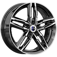 Литые диски Sayan (КС731М) 6.000xR16 5x110 DIA67.1 ET45 алмаз черный для Opel Astra