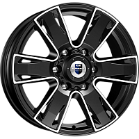 Литые диски Севенна (КС726) 7.000xR17 6x139.7 DIA106.1 ET30 алмаз черный для Chevrolet Tahoe