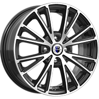 Литые диски Меандр (КС888) 6.000xR15 4x100 DIA67.1 ET45 алмаз черный SK для Mazda Demio