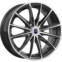 Литые диски Пойнт Бланк (КС884) 6.000xR15 4x100 DIA67.1 ET35 алмаз черный SK для Solaris Krx