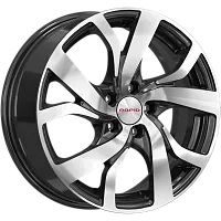 Литые диски Палермо (КС607) 6.500xR16 5x114.3 DIA67.1 ET40 алмаз черный для Toyota Gaia